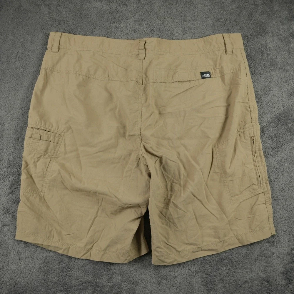 The North Face Cargo Shorts Mens Size 41 Beige Nylon Ripstop‎ Hiking Outdoor Zip